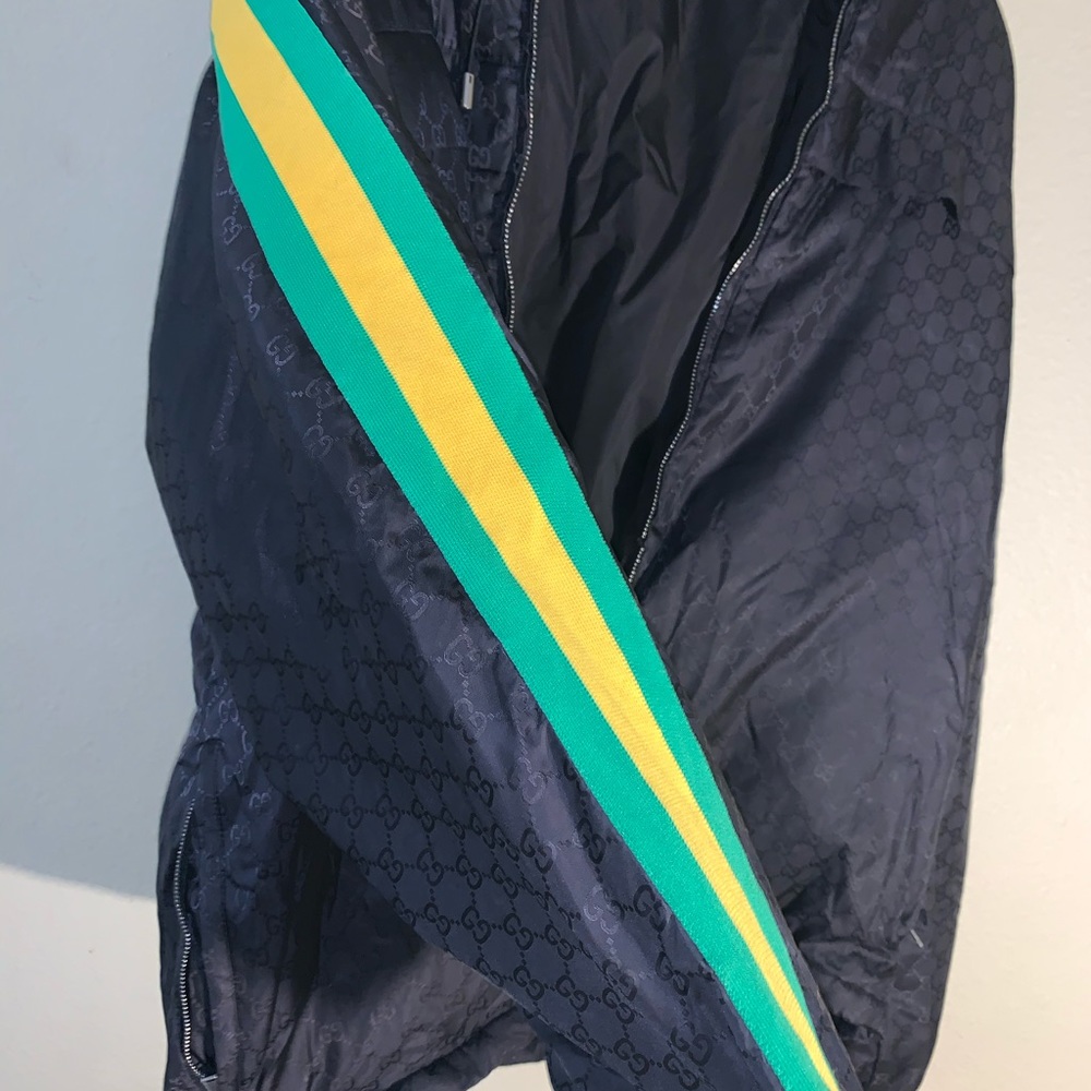 Gucci GG jacquard puffer jacket striped sleeve. - Picture 3 of 16